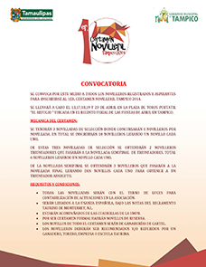 Convocatoria 1er. Certamen Novilleril Tampico 2014