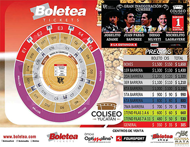 Boletos "Coliseo Yucatán"